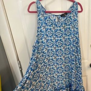 Blue print summer dress